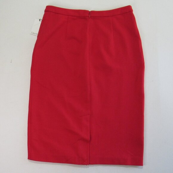 Calvin Klein Women's Heatfix Gold Studded Ponte Knit Pencil Skirt Size 2 - Picture 3 of 7